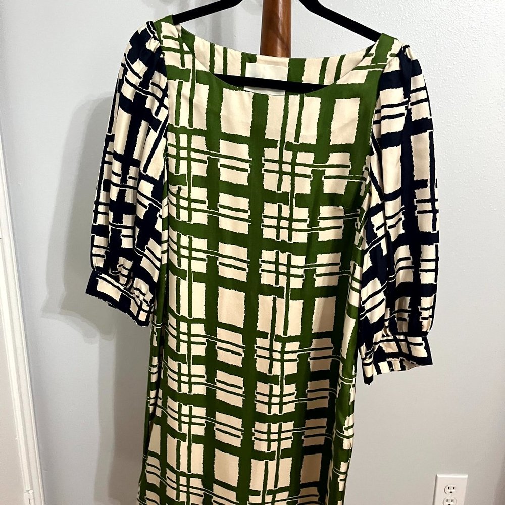 Dress with geometric pattern